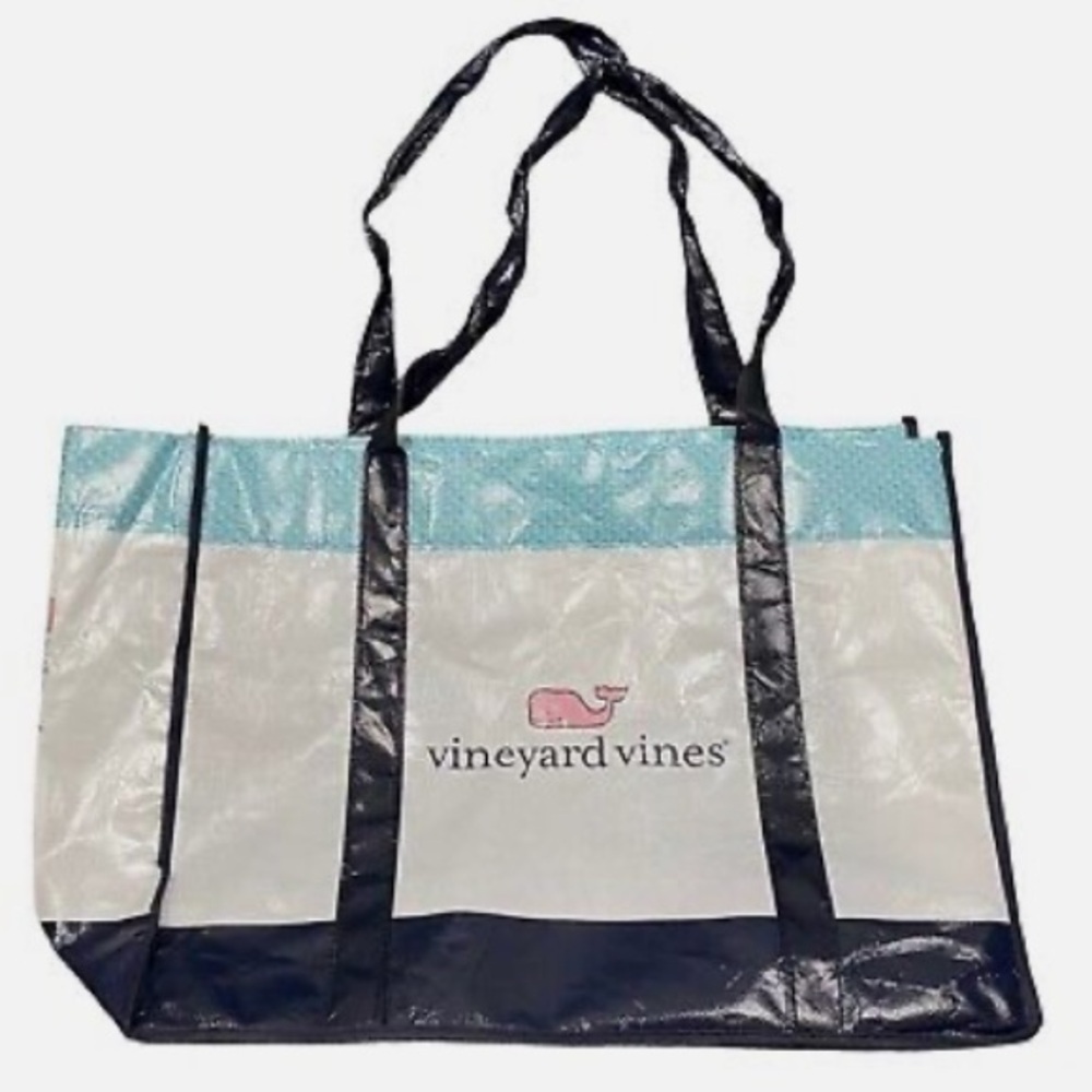 VINEYARD VINES Pink Whale Tote Shopping Beach Bag 16 x 11.5 x 5 inches